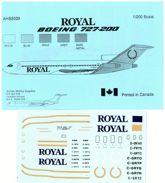 Boeing 727-200 Valsan (Royal) AHS2039