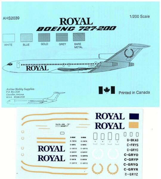 Boeing 727-200 Valsan (Royal)  AHS2039