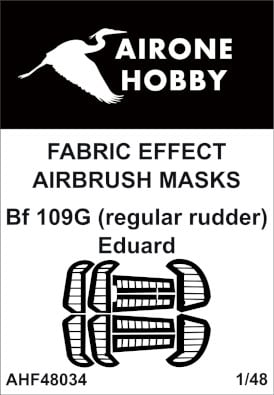 Fabric effect Airbrush masks Messerschmitt BF109G with regular rudder (Eduard) AHF48034