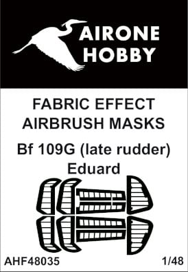 Fabric Effect Airbrush Masks Messerschmitt BF109G with later rudder (Eduard) AHF48035