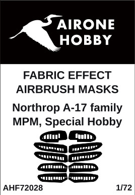 Fabric effect Airbrush masks Northrop A17, DB8A family (MPM, Special Hobby)  AHF72028