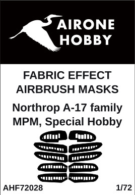 Fabric effect Airbrush masks Northrop A17, DB8A family (MPM, Special Hobby) AHF72028