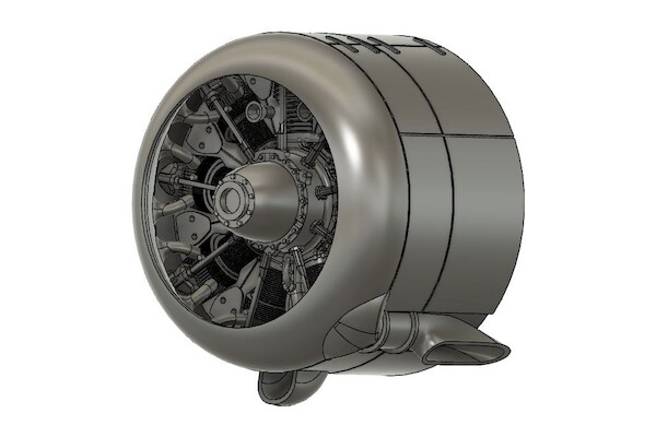 CANT Z.506 Airone engine and cowling set (Italeri, Supermodell) AHL72070