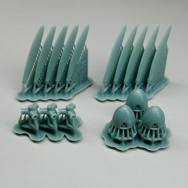 Savoia Marchetti S.79 Sparviero/S.81 Pipistrello propeller set (Italeri, Supermodell) AHL72084