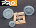 Messerschmitt BF109 (Late) Scale parts set (Main wheels, Tailwheel, Gunsight & Control Collumn) 3D24BFLPS