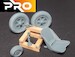 Focke Wulf FW190 (Early) Scale parts set (Main wheels, Tailwheel, Seat, Gunsight & Control Column) 3D24FWEPS