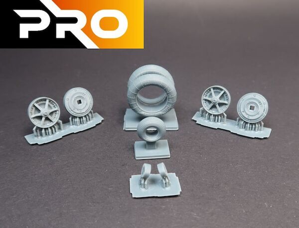 Messerschmitt BF109 G-2/G-4  660x160 Wheel set (Revell)  3D32WHL