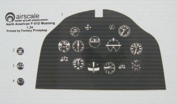 P51D Mustang Instrument Panel Decals AS24NAA