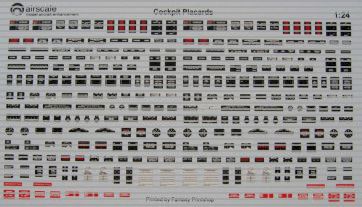 World War 2 Allied Cockpit Placards AS24PLA