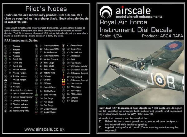 World War 2 RAF Aircraft Instrument Dials Remastered AS24RAFA
