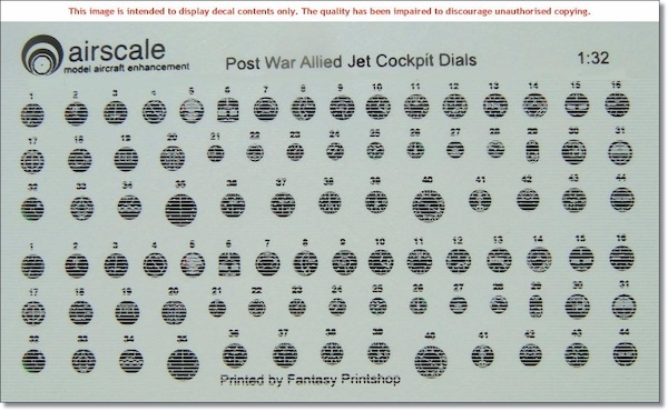 Early Allied Jet Aircraft Instrument Dials AS32AJET