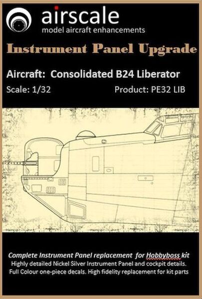Liberator Instrument panel; Upgrade (Hobby Boss)  PE32LIB