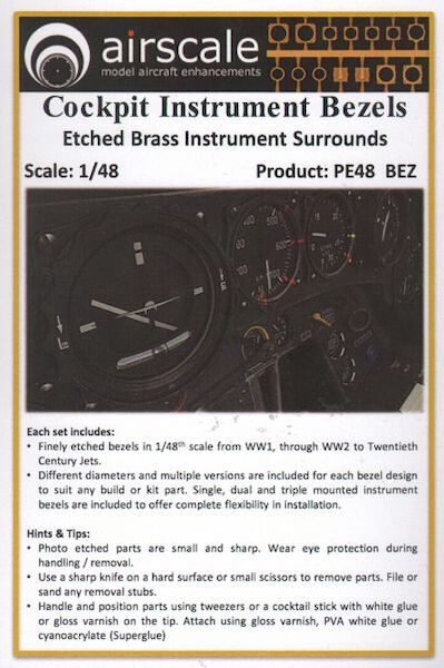 Instrumenyt Bezels,, Etched Brass Instrument Surrounds PE48BEZ