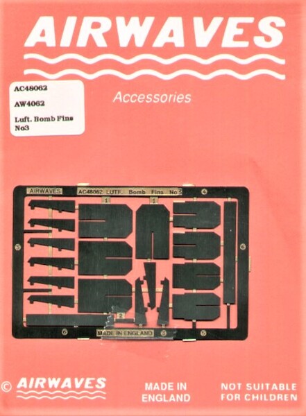 Detailset Luftwaffe Bomb Fins;3 (3xsc1000,2xPC250) AC48062