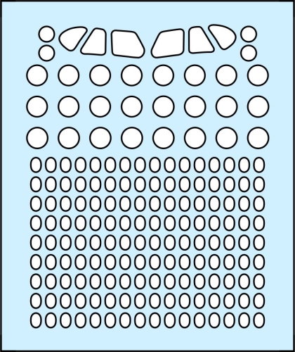 Airbus A350-1000 cockpit and cabin window and wheel masking set (Zvezda)  MS144002