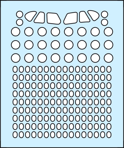 Airbus A350-1000 cockpit and cabin window and wheel masking set (Zvezda) MS144002