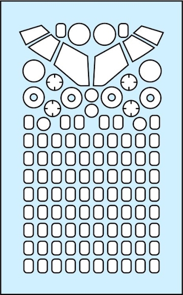 MC21-300 cockpit and cabin window and wheel masking set (Zvezda) MS144004