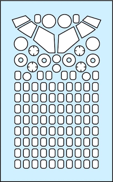 MC21-300 cockpit and cabin window and wheel masking set (Zvezda)  MS144004