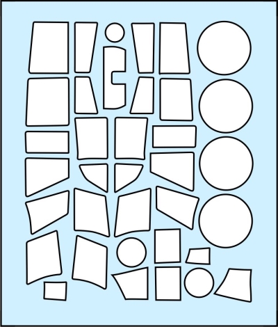 Dornier Do217N-1 Cockpit frame and wheel hub masking set (ICM)  MS480001