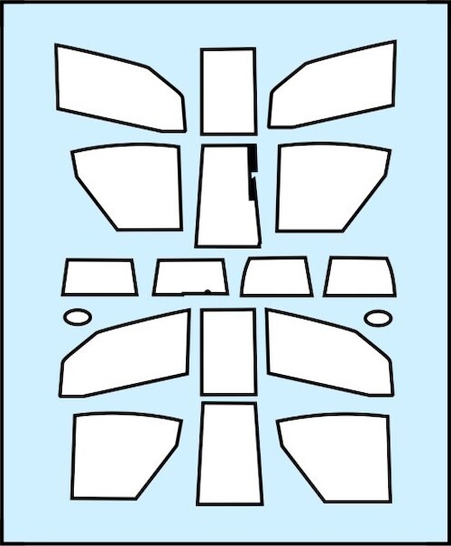 AH64A/D Apache Canopy masking set (Italeri) MS720007