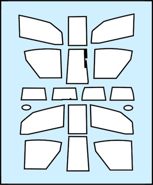 AH64A/D Apache  Canopy masking set (Italeri)  MS720007