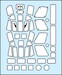 Sikorsky UH34, HSS1, and Wessex HU5/HAS3 Canopy, cabin windows and wheel hub masking set (Italeri) MS720008