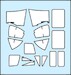 Bell UH1B/C/F Canopy, cabin windows and wheel hub masking set (Italeri) MS720009