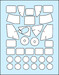Sikorsky MH53E Super Stallion Canopy, cabin window and wheel hub masking set (Italeri) MS720012
