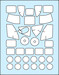 Sikorsky MH53E Super Stallion Canopy, cabin window and wheel hub masking set (Italeri) MS720012