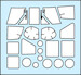 Sikorsky HH60J/H Blackhawk Canopy, cabin window and wheel hub masking set (Italeri) MS720015