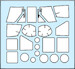 Sikorsky HH60J/H Blackhawk  Canopy, cabin window and wheel hub masking set (Italeri) MS720015
