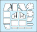 Sikorsky UH60 Blackhawk Canopy, cabin window and wheel hub masking set (Italeri) MS720016