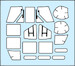 Sikorsky UH60 Blackhawk  Canopy, cabin window and wheel hub masking set (Italeri) MS720016