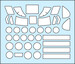 Boeing MH47E Chinook Canopy, cabin window and wheel hub masking set (Italeri) MS720017