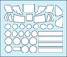 Boeing MH47E Chinook Canopy, cabin window and wheel hub masking set (Italeri) MS720017