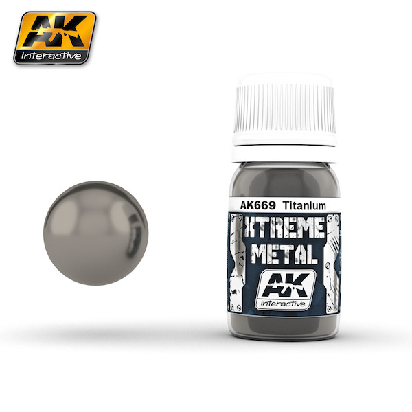 Xtreme metal - Titanium metal enamel paint AK669