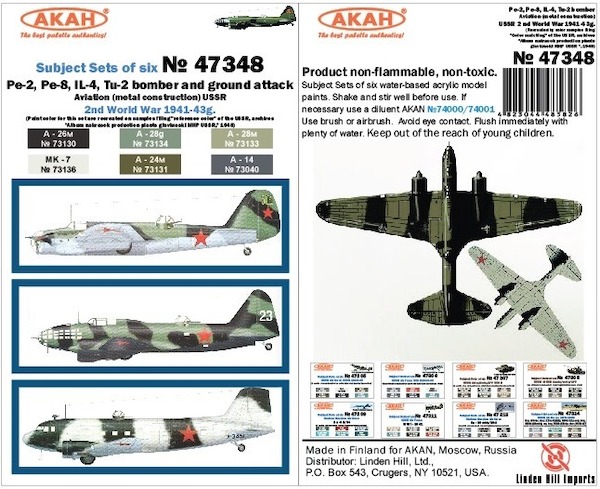 Bomber and Ground attack Aircraft WW2 Pe2, Pe8, IL2. Tu2 Metal construction 47348