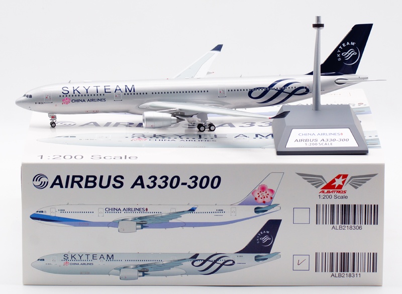Albatros Models ALB218311 Airbus A330-300 China Airlines SkyTeam
