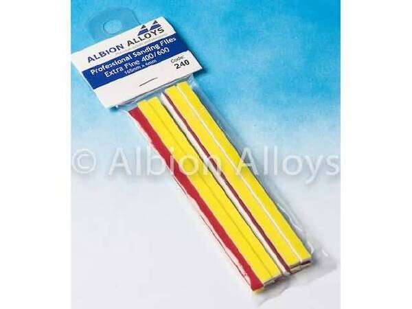 Professional Sanding files extra fine 400/600 grit (165mm x 6mm) 10x  240