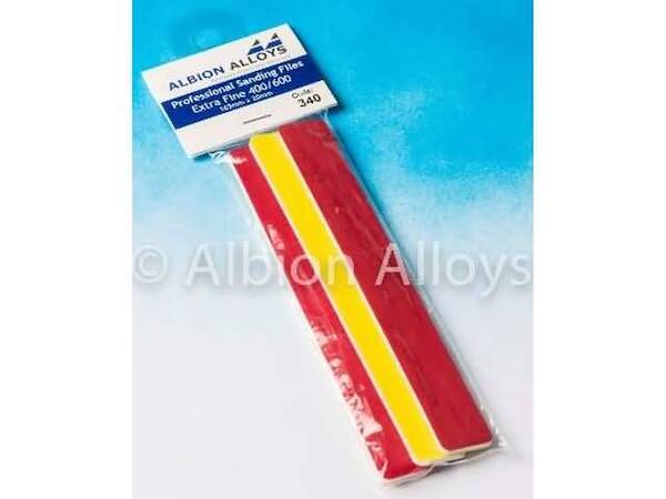 Professional Sanding files extra fine 400/600 grit (165mm x 20mm) 3x 340