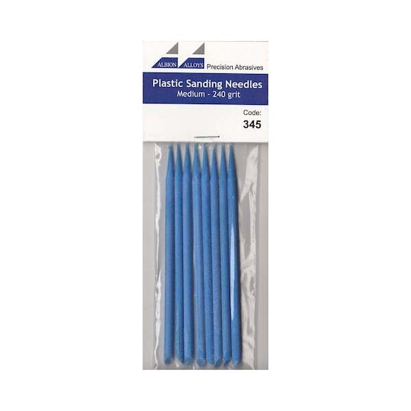 Plastic Sanding needles Medium 240 grit 345