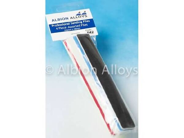 Professional Sanding files - 4 piece assorted files (165mm x 20mm)  542