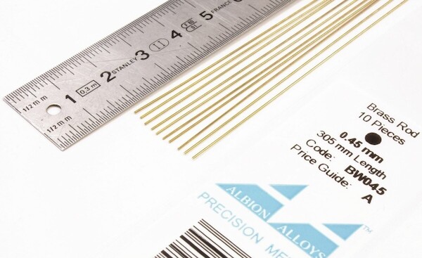 Round Brass Rod 0,45mm (10)  BW045