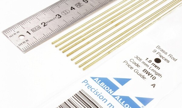 Round Brass Rod 1,0mm (9) BW10