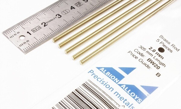 Round Brass Rod 2,0mm (5) BW20