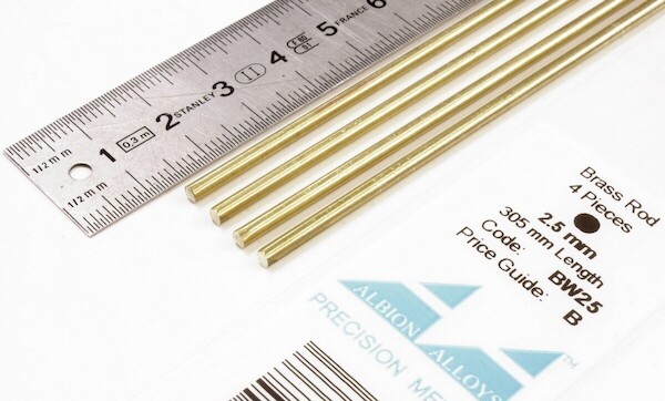 Round Brass Rod 2,5mm (4) BW25