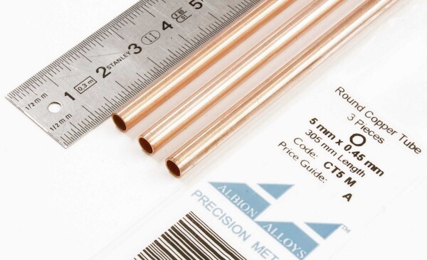 Round Copper Tube 5mm x 0,45mm (3)  CT5M