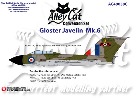Gloster Javelin MK6 Conversion and decalset (Airfix) AC48038C