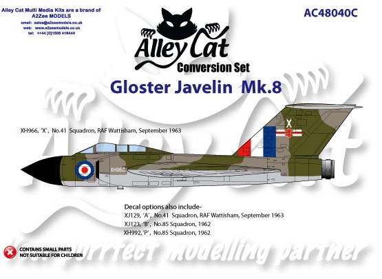 Gloster Javelin MK8 Conversion and decalset (Airfix) AC48040C