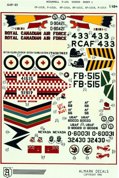 McDonnell F101 Voodoo (CF101B, F101B, RF101A, RF101C, RF101H, F101A)  A48-21